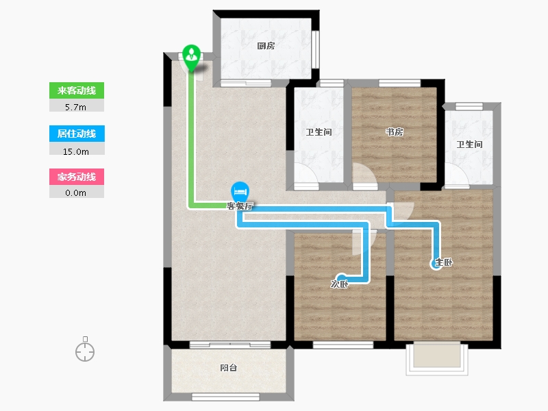 河南省-南阳市-镇平宇信凯旋城-89.42-户型库-动静线