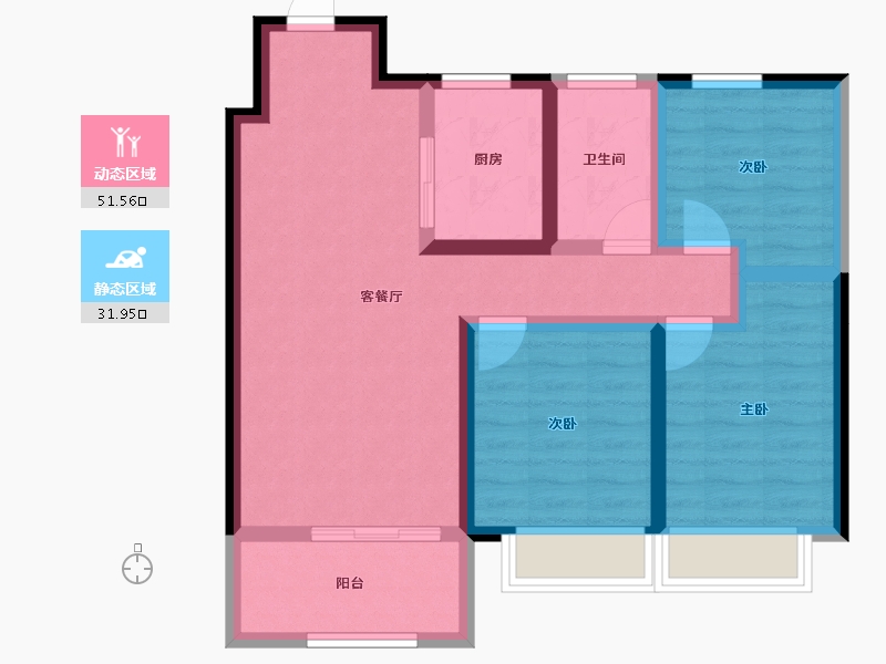 甘肃省-天水市-恒顺阳光城·翡丽湾-73.32-户型库-动静分区