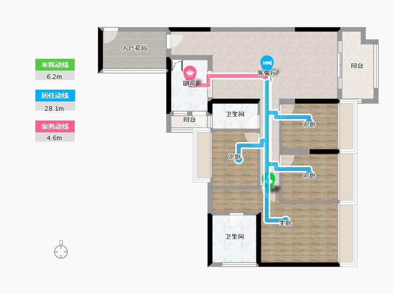 广东省-河源市-兴泰花园三期-109.69-户型库-动静线