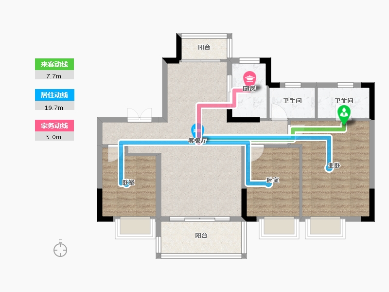 江西省-赣州市-澜山原著-89.95-户型库-动静线