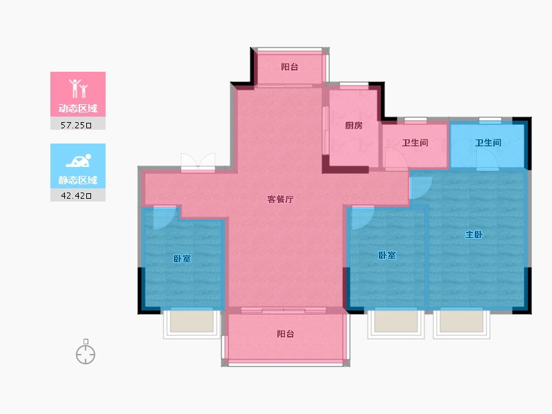 江西省-赣州市-澜山原著-89.95-户型库-动静分区