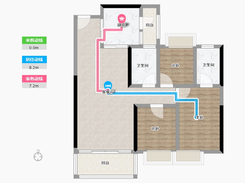 安徽省-六安市-恒大珺庭-65.55-户型库-动静线