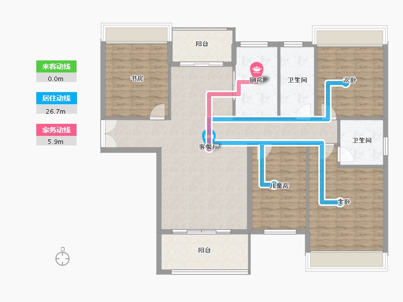 河南省-信阳市-信合阳光城-137.04-户型库-动静线