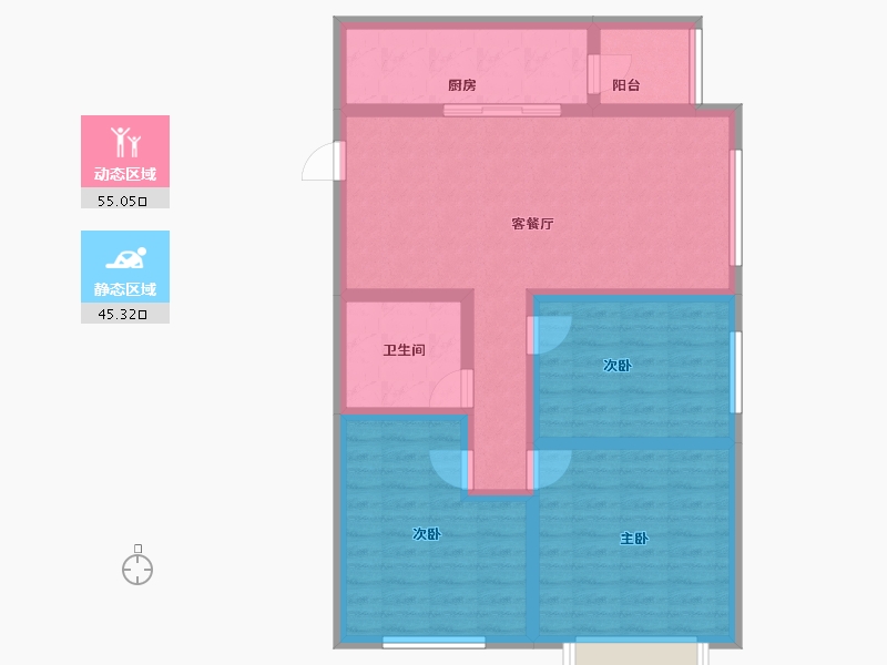 河北省-保定市-四季北岸-89.16-户型库-动静分区