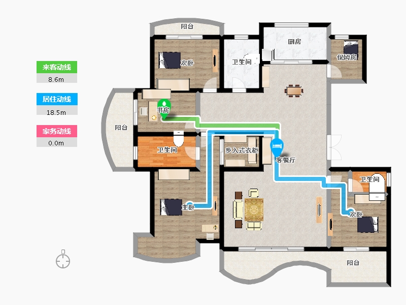 山西省-运城市-金鑫·滨湖一号-167.55-户型库-动静线