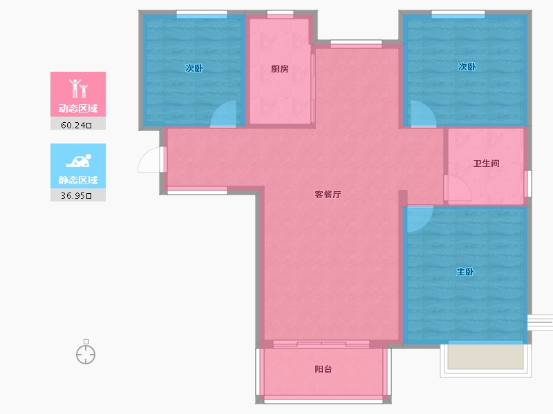 山西省-临汾市-公园壹号·华夏悦府-88.01-户型库-动静分区