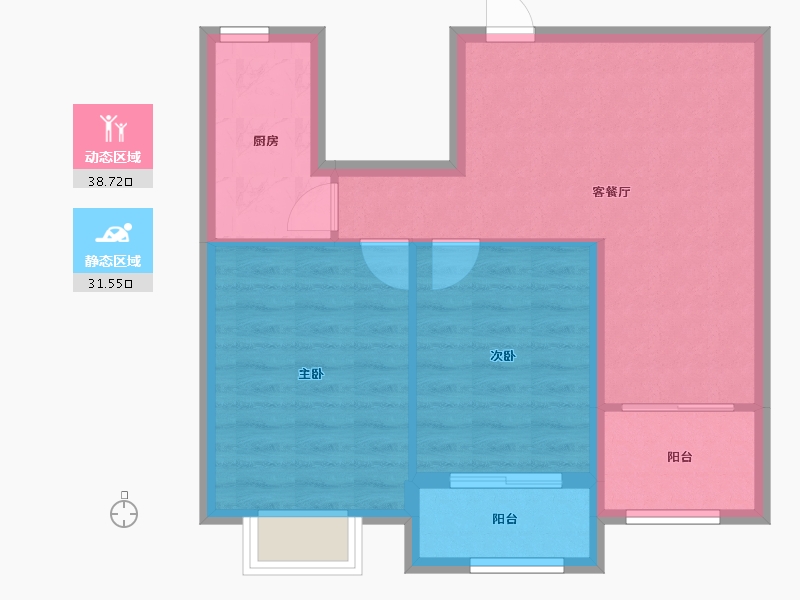 福建省-南平市-建瓯三江国际-63.15-户型库-动静分区