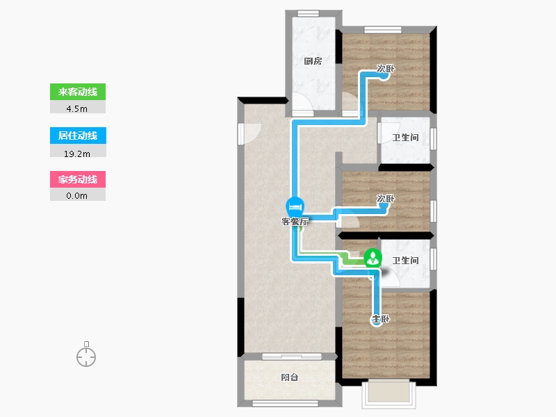 江苏省-南京市-中国铁建·栖云府-79.67-户型库-动静线