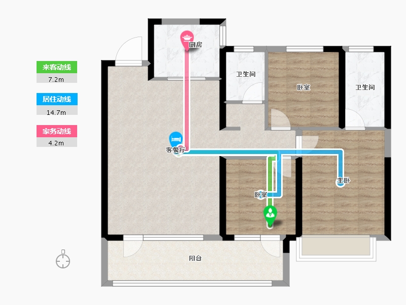 江苏省-南京市-金基嘉玥-94.40-户型库-动静线