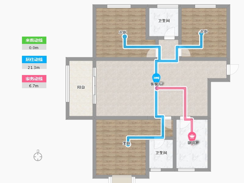 河南省-南阳市-弘都·金帝国际-111.00-户型库-动静线