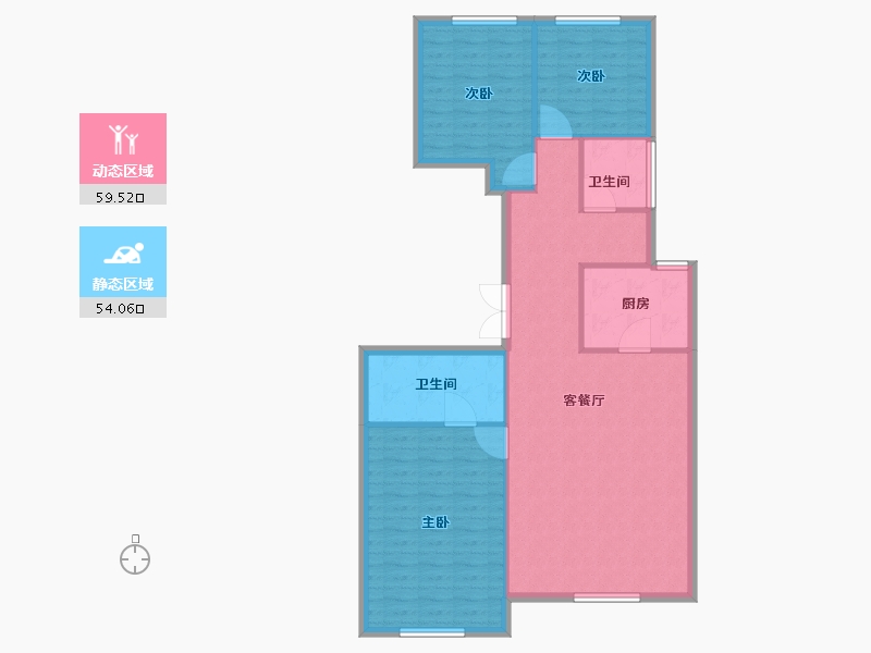 北京-北京市-西山上品湾MOMA-104.38-户型库-动静分区