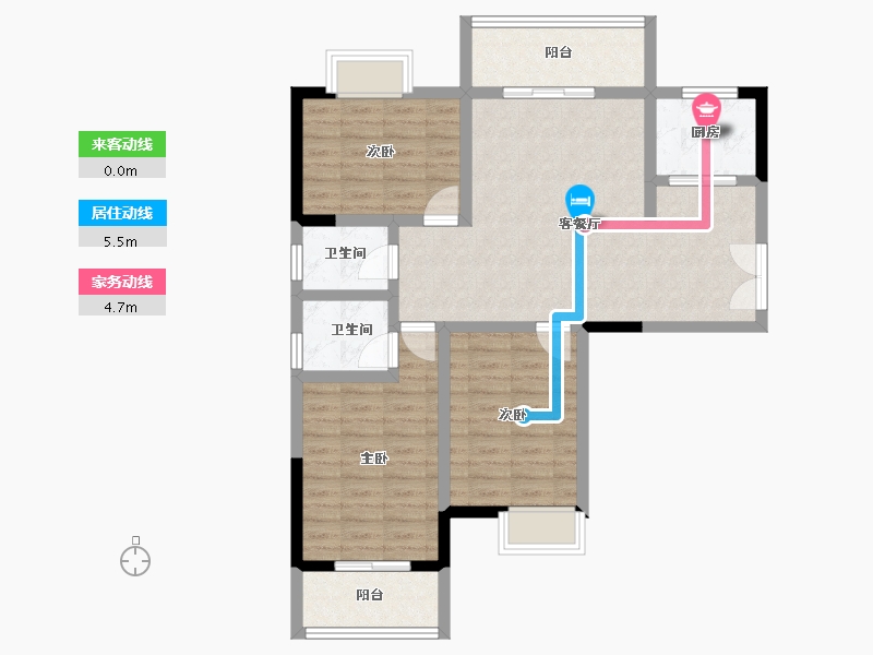 福建省-南平市-建瓯武夷花园-87.32-户型库-动静线