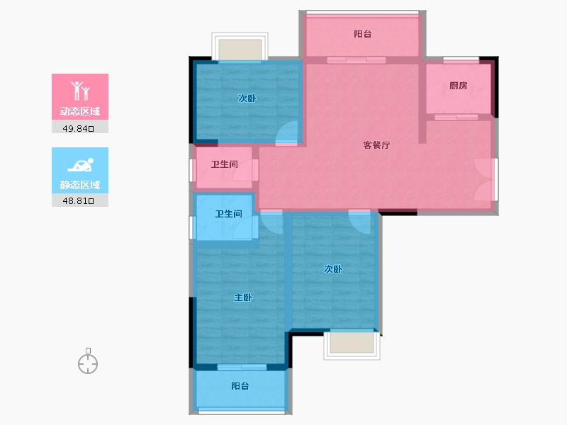 福建省-南平市-建瓯武夷花园-87.32-户型库-动静分区