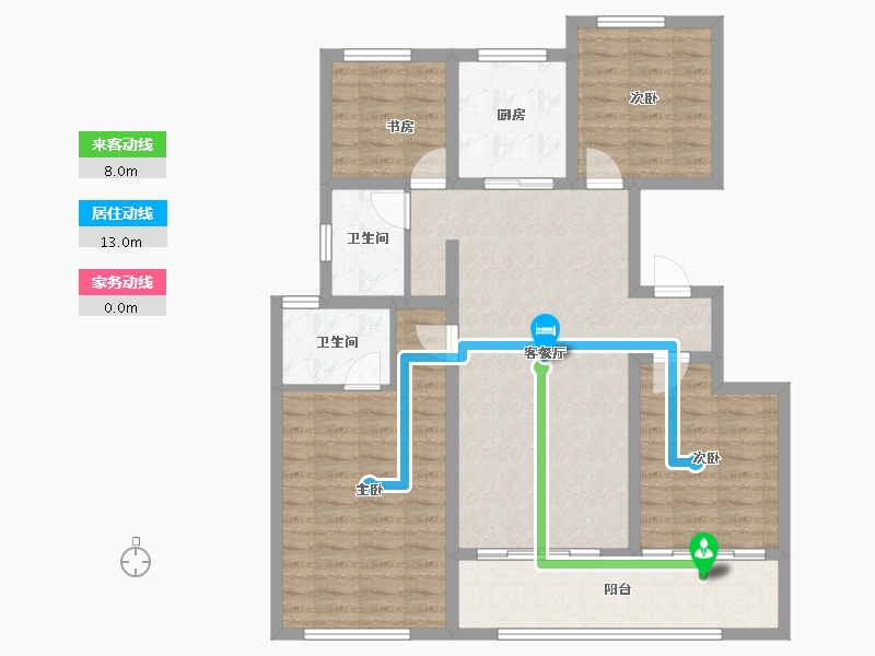 江苏省-南京市-中海·观山樾-106.79-户型库-动静线