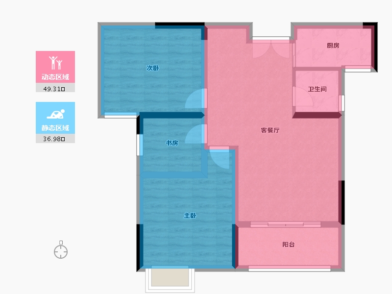 湖北省-十堰市-汇霖·智慧城-77.15-户型库-动静分区