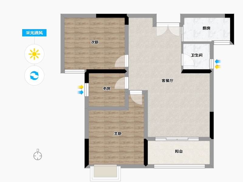 湖北省-十堰市-汇霖·智慧城-77.15-户型库-采光通风