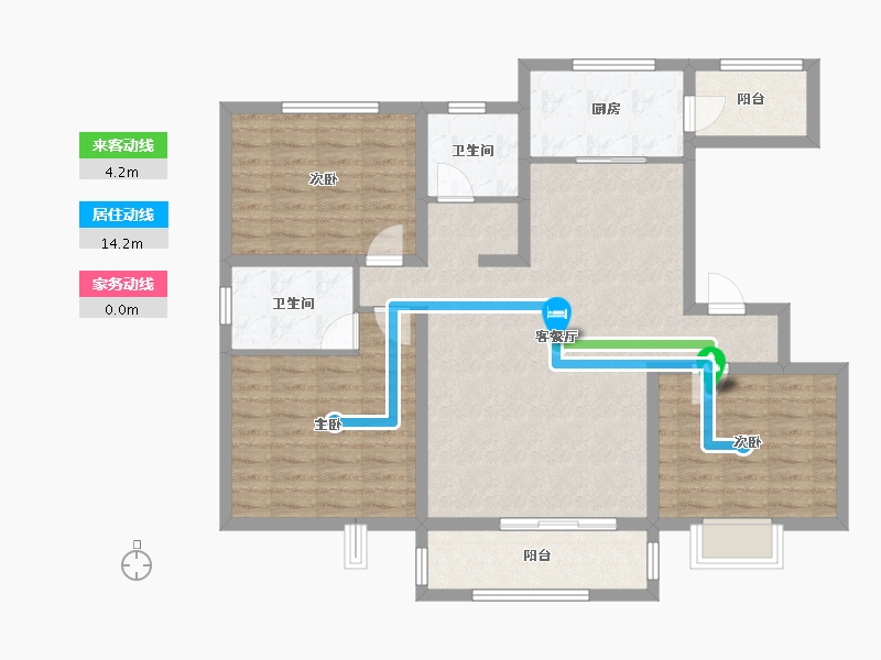 陕西省-宝鸡市-文景天越-104.84-户型库-动静线