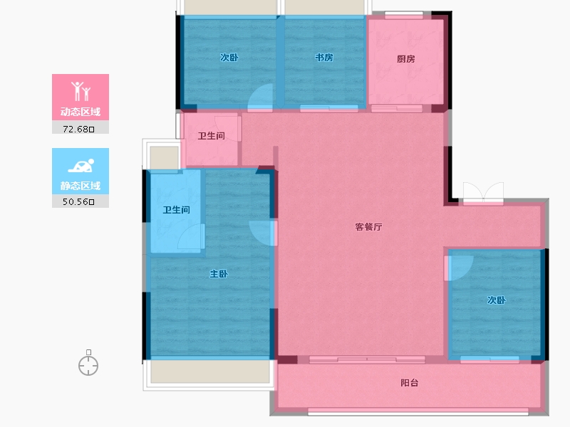 江苏省-南京市-新城云樾观山-112.01-户型库-动静分区