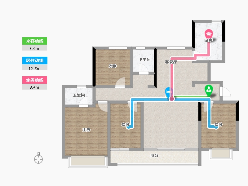 山东省-东营市-贵和府-128.00-户型库-动静线