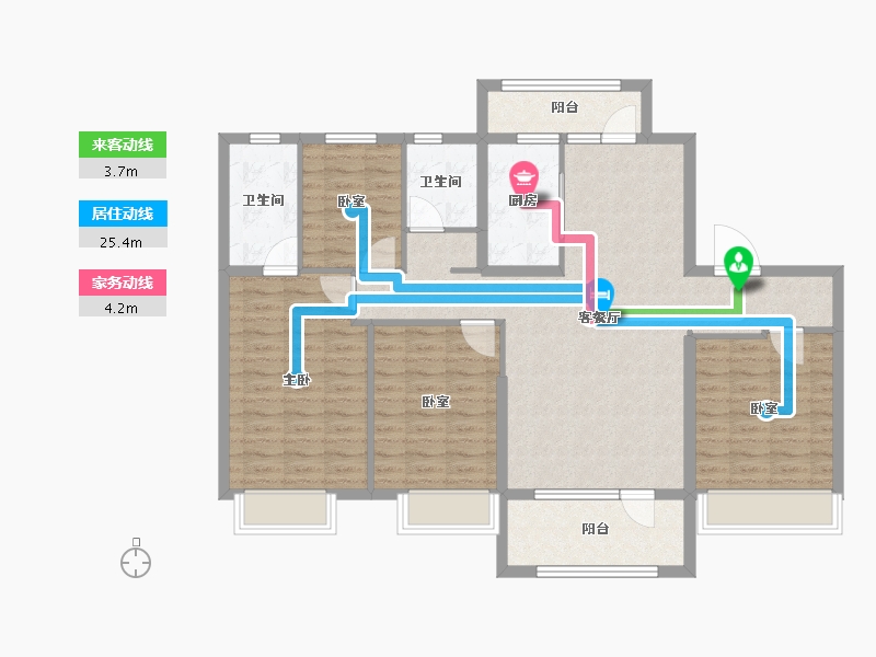 河北省-唐山市-迁西碧桂园·天玺湾-114.40-户型库-动静线