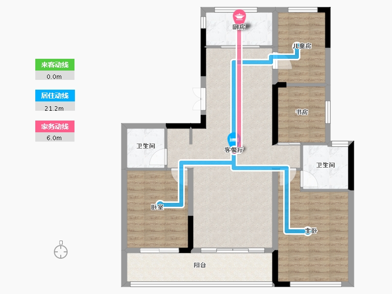 浙江省-台州市-和润中心-101.20-户型库-动静线