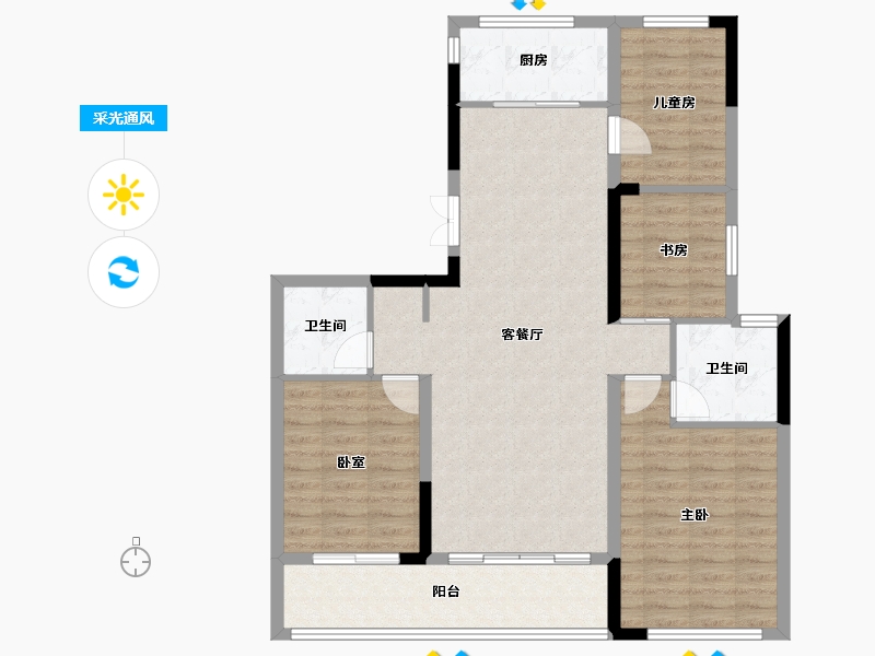 浙江省-台州市-和润中心-101.20-户型库-采光通风