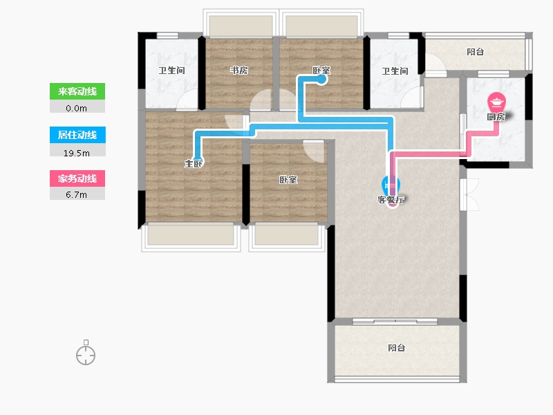 贵州省-安顺市-清馨雅园-106.59-户型库-动静线