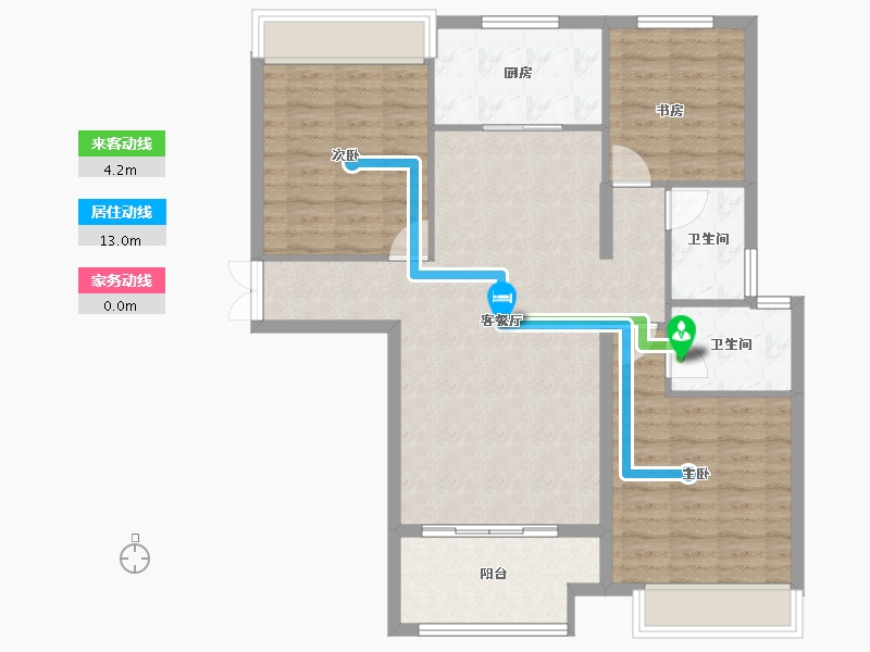 河南省-信阳市-信合阳光城-94.77-户型库-动静线