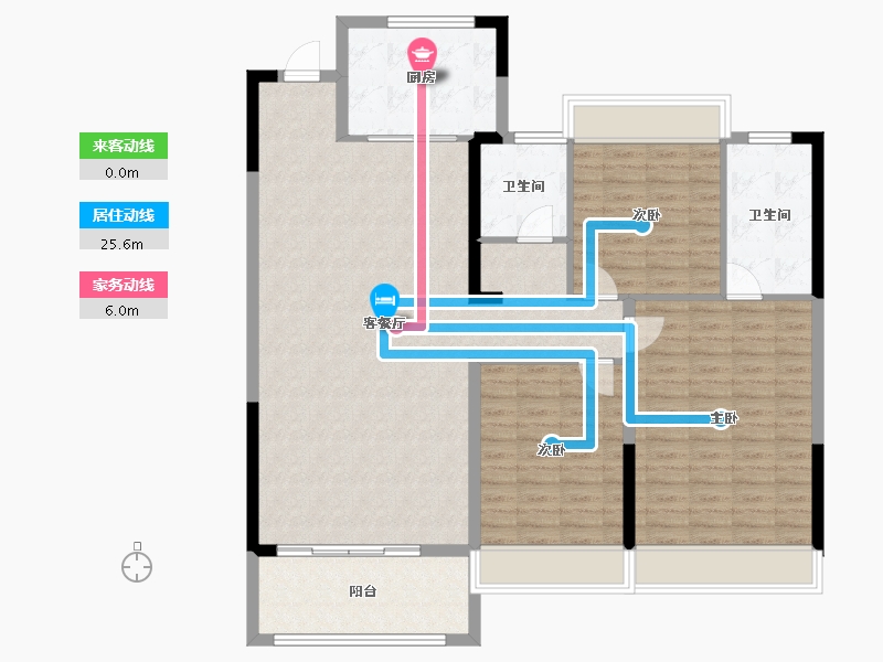 河南省-信阳市-伍號公馆-126.15-户型库-动静线