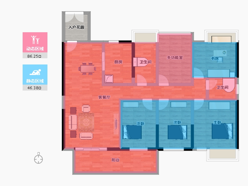 广西壮族自治区-贺州市-悦城阳光城-120.54-户型库-动静分区