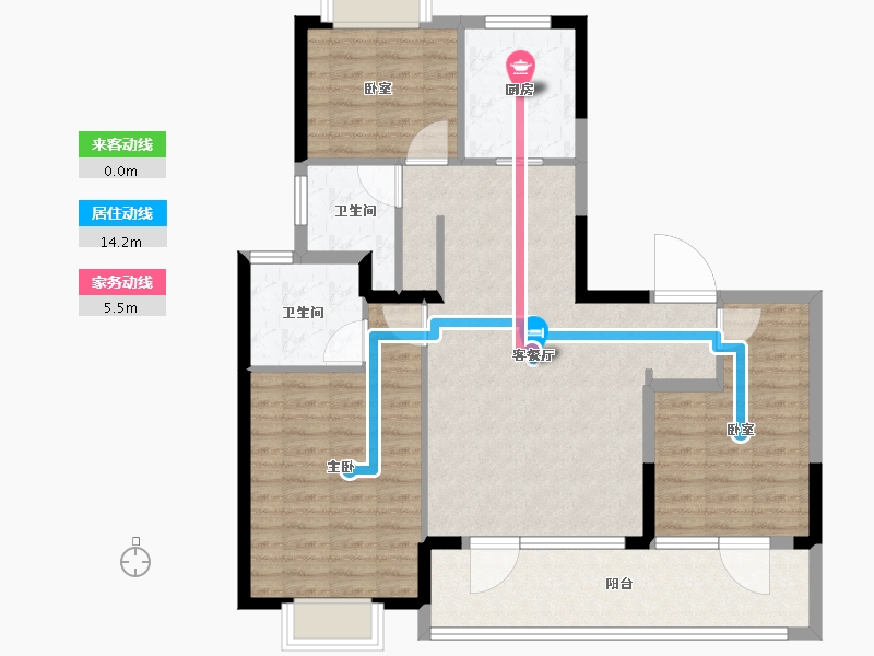 江苏省-南京市-大成汇文府-100.00-户型库-动静线