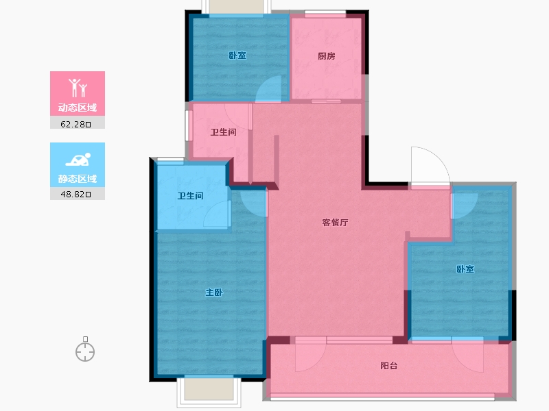 江苏省-南京市-大成汇文府-100.00-户型库-动静分区