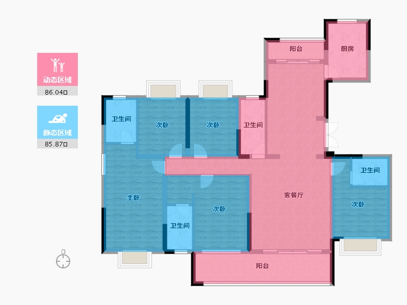 江西省-上饶市-建亨·信江院子-154.01-户型库-动静分区