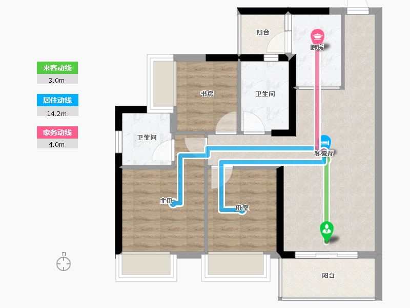 福建省-南平市-鑫盛富贵名门-70.19-户型库-动静线