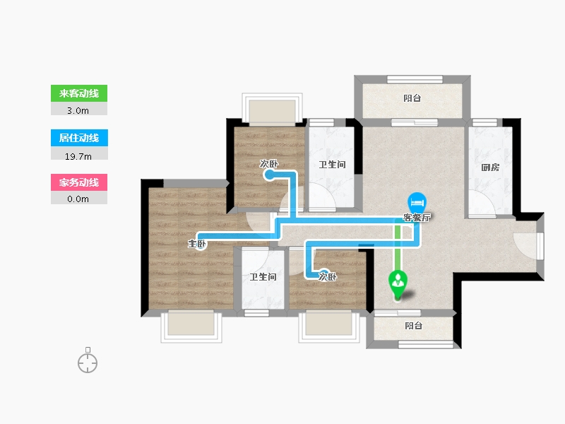 广东省-东莞市-嘉宏锦峯-66.77-户型库-动静线