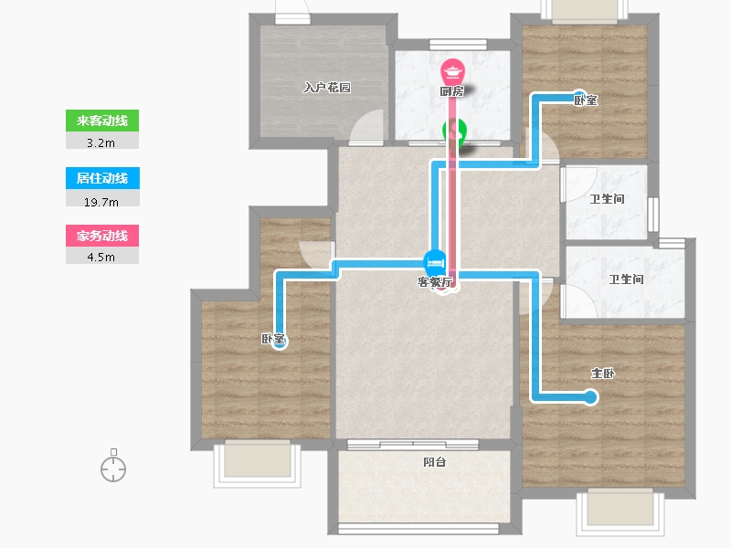 江西省-上饶市-华西中梁·国宾金座-92.80-户型库-动静线