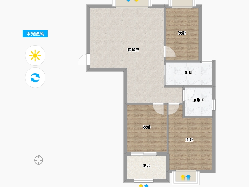 福建省-南平市-建瓯三江国际-78.10-户型库-采光通风