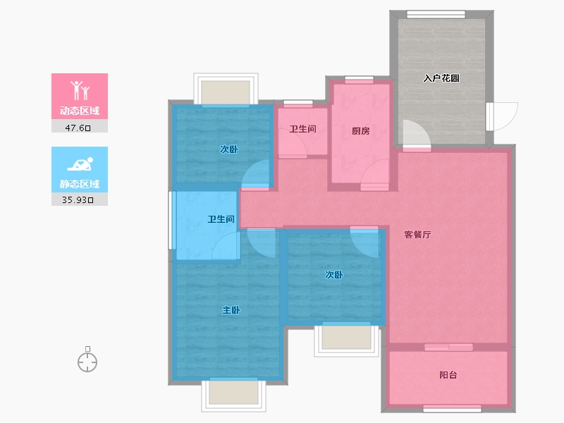 江西省-上饶市-华云·状元府-84.38-户型库-动静分区