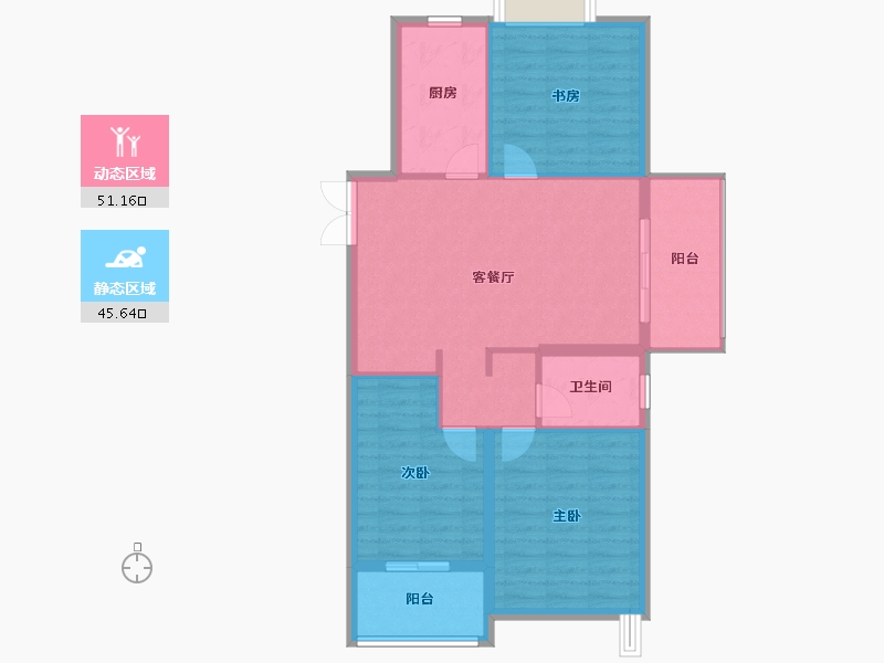 安徽省-黄山市-鑫基·尚紫台-88.01-户型库-动静分区