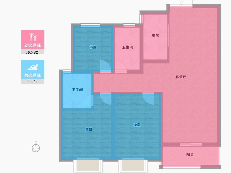 山西省-运城市-博雅逸豪苑-98.00-户型库-动静分区