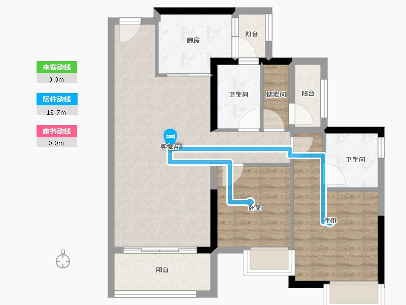 广东省-清远市-奥园誉辜-77.57-户型库-动静线