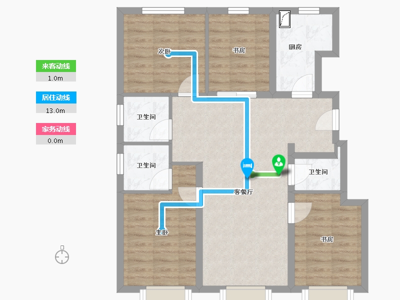 河北省-保定市-华远·海蓝城二期-80.18-户型库-动静线