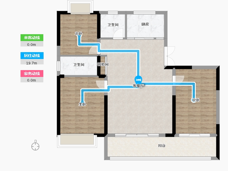 河南省-焦作市-博园•澜庭叙-102.41-户型库-动静线