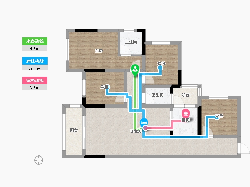 四川省-南充市-富春山居-78.00-户型库-动静线