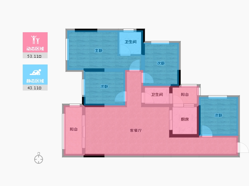 四川省-南充市-富春山居-78.00-户型库-动静分区