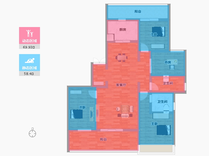 广西壮族自治区-贵港市-向南居未来城-112.57-户型库-动静分区