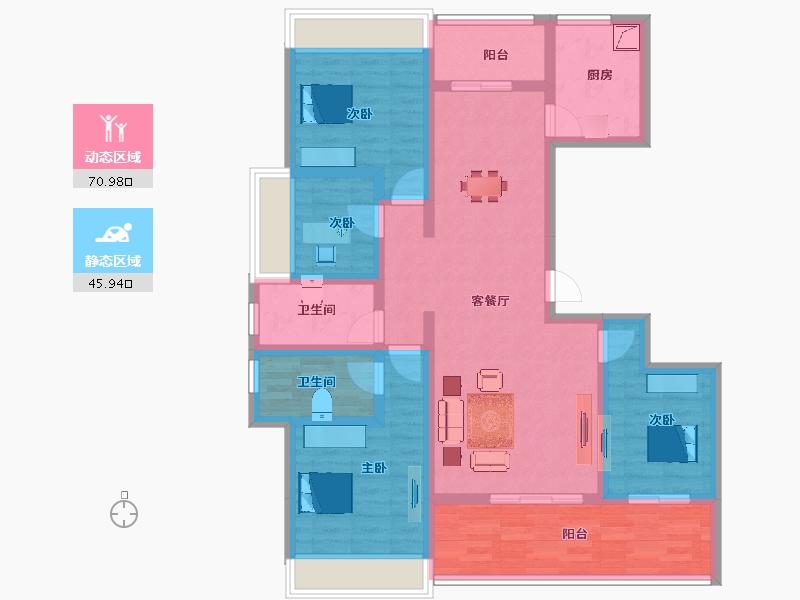 广西壮族自治区-贵港市-向南居未来城-102.30-户型库-动静分区