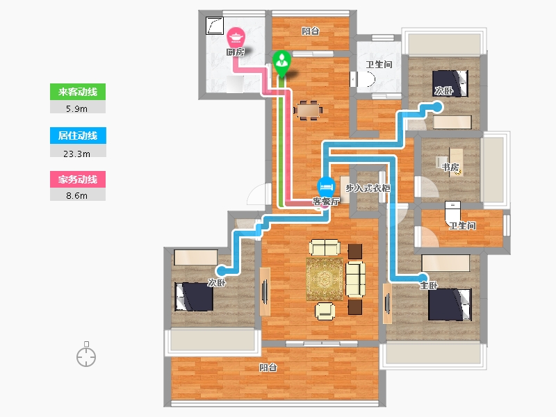 广西壮族自治区-贵港市-向南居未来城-112.62-户型库-动静线