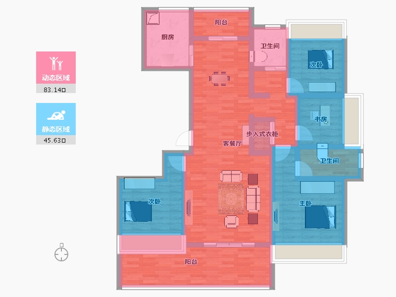 广西壮族自治区-贵港市-向南居未来城-112.62-户型库-动静分区