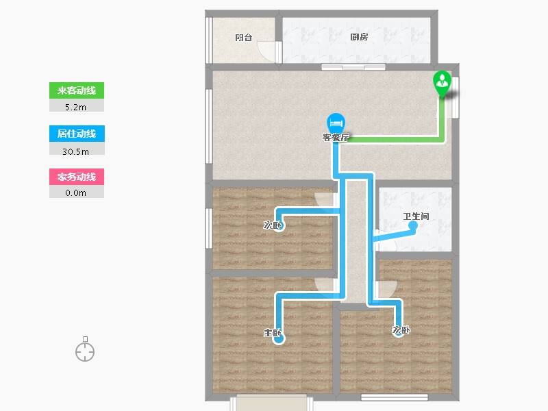 河北省-保定市-四季北岸-105.09-户型库-动静线